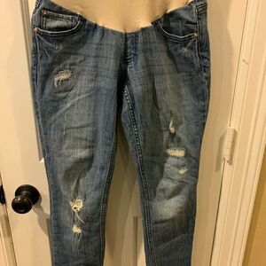 Blue Indigo by Motherhood Distressed Maternity Jean